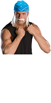 Wrestling Star Wig with Bandana