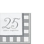 25th Anniversary Tableware Beverage Napkins