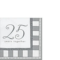 25th Anniversary Tableware Beverage Napkins