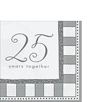 25th Anniversary Tableware Lunch Napkins