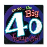 Oh No Big 40 Birthday Lunch Napkins