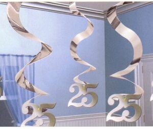 25th Anniversary Decor - Hanging Swirl