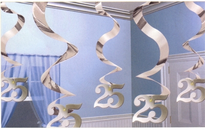 25th Anniversary Decor – Hanging Swirl