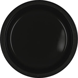 Tableware Black Plastic Lunch Plates 20ct