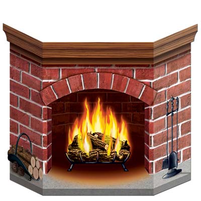 A Fireplace Photo Prop