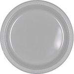 Tableware Silver Plastic Plates - 10 1/2 in 20ct