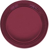 Tableware Burgundy Plastic Plates 10in