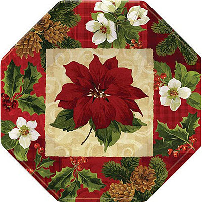 Christmas Botanical Dinner Plates