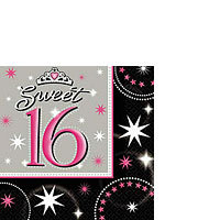 16 Sweet 16 – Sparkle Napkins – Beverage