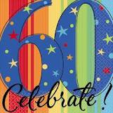 A Year 60th Birthday Beverage Napkins