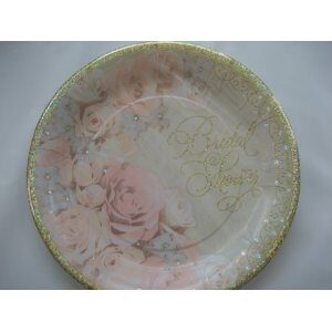Tableware Bridal Shower Dazzling Rosegold Plates