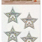 Cowboy Sherriff Badge Stickers