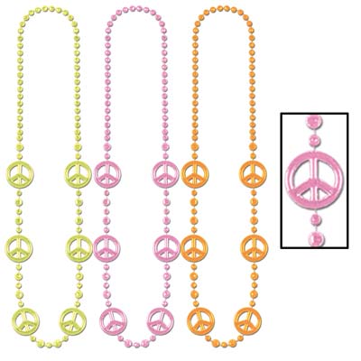 60’s Peace Sign Beads