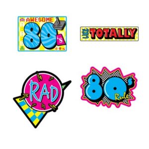 80's Theme Cutouts 4ct