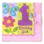 1st Birthday Hugs & Stitches Lunch Napkins