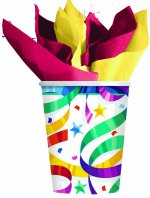 Party Streamers Paper Cups