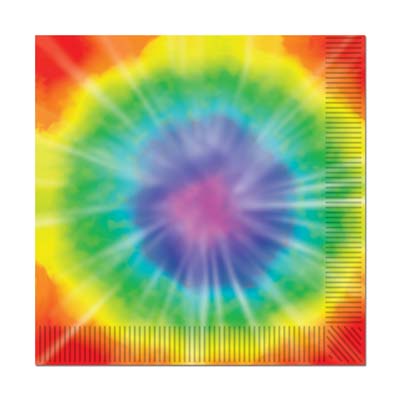 60’s Tableware Tie Dyed Luncheon Napkins