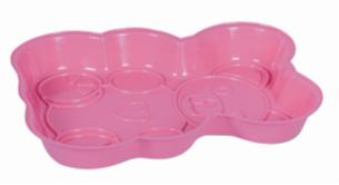 Favor Bear Plastic Tray Pink