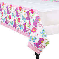 1st Birthday Hugs & Stitches Table Cover