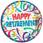 Happy Retirement Large Plates