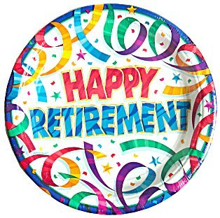 Happy Retirement Large Plates