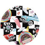 Rock & Roll Sock Hop Dessert Plates