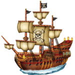Decor Cutout Pirate  Ship