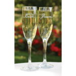 Champagne Flutes Bride & Groom