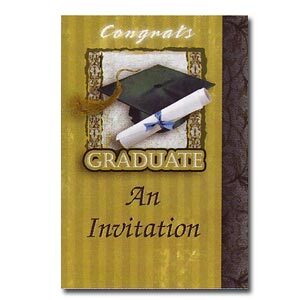 Golden Grad Invitation 8ct