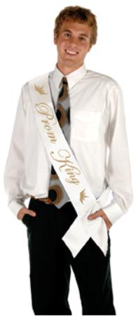 Prom King Sash Satin