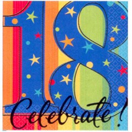 A Year To  Celebrate  18th Beverage Napkins