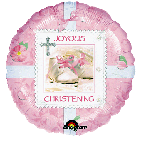 Balloon Christening Pink
