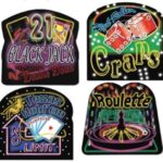 Casino Neon Sign Cutouts 4ct