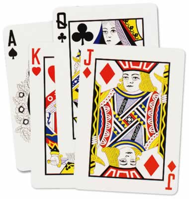 Casino Cards Cutouts 4ct
