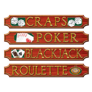 Casino Sign Cutouts 4ct