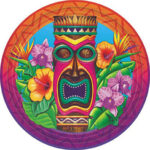 Luau A Tiki Island large plates