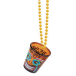 Luau Shotglass On Beads Tiki