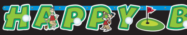 Golf Birthday Letter Banner