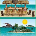 Decor luau Scene Setter Bar & island Prop