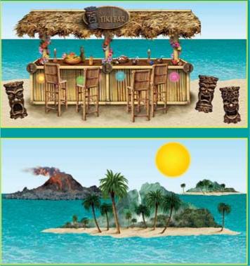 Decor luau Scene Setter Bar & island Prop