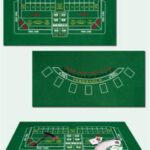 Casino Black Jack &Crap Felt Table top