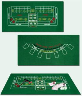 Casino Black Jack &Crap Felt Table top