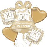 Balloon 50th Anniversary Bouquet