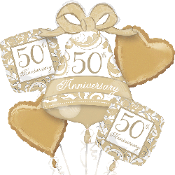 Balloon 50th Anniversary  Bouquet