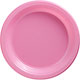 Pink Plastic Plates 9in