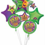 Balloon Bouquet Mardi Gras