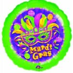Balloon Mardi Gras 18in