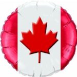 Canada Flag Balloon 18in Mylar