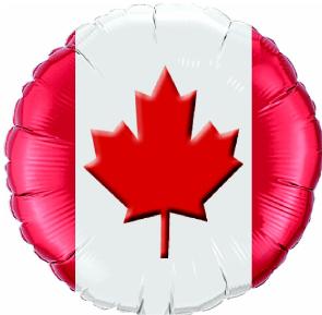 Canada Flag Balloon 18in Mylar