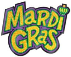 Decor Mardi Gras Sign Glittered